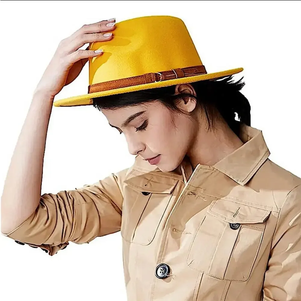 Fedora Brown Hat Unisex Classy Chic Men Women